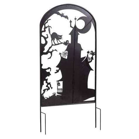 Metal Halloween Trellises In Witch And Haunted 